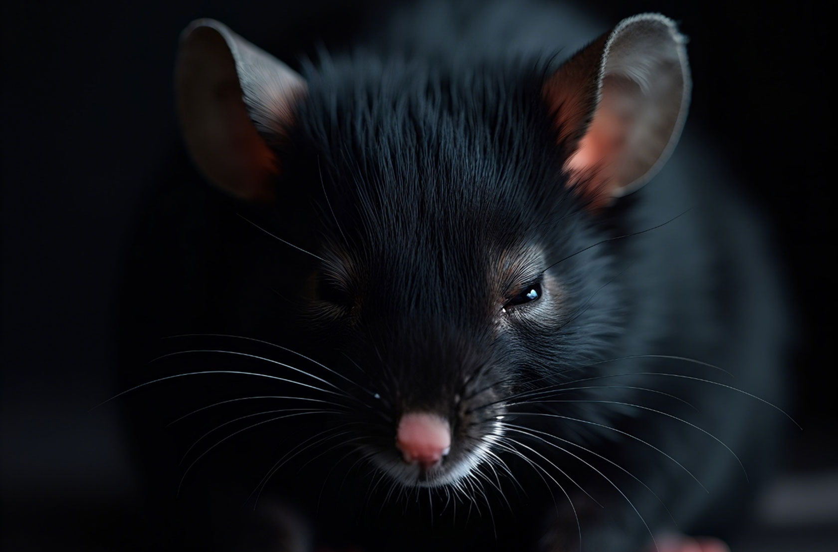 Pictured is a sleep-deprived mouse. Image credit: Junhui Li.